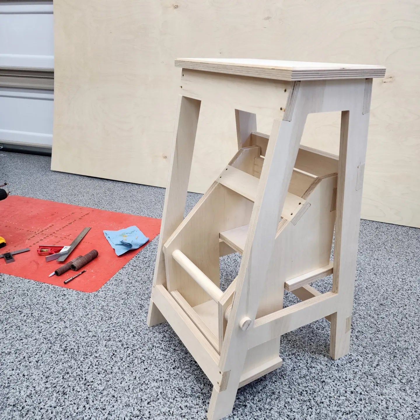 Transforming Step Stool - plywood shop furniture