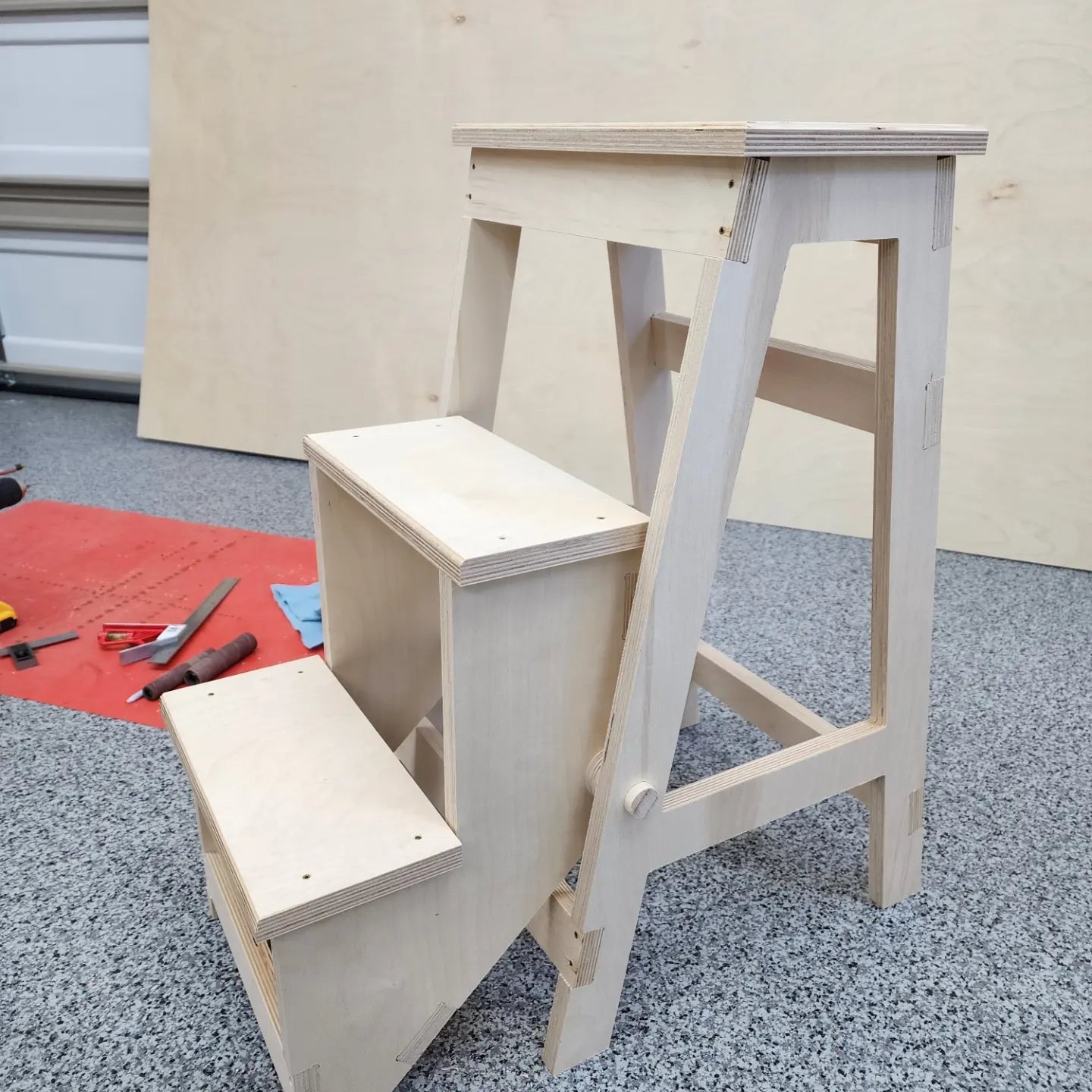 Transforming Step Stool - plywood shop furniture
