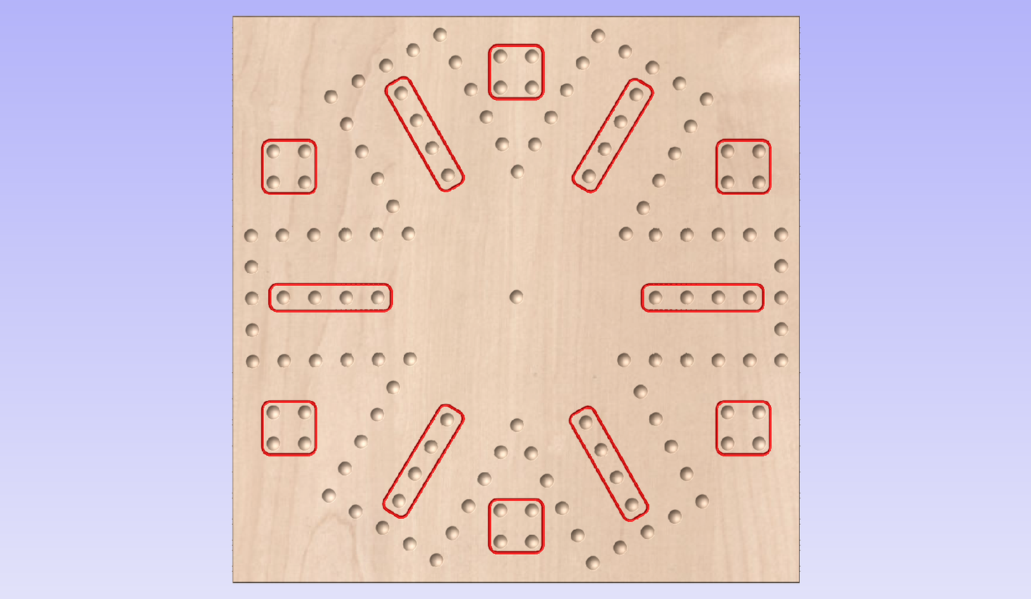 6 player Wahoo | Sorry | Aggravation - Game Board Cut file for CNC | SVG | DXF. Instant Download!