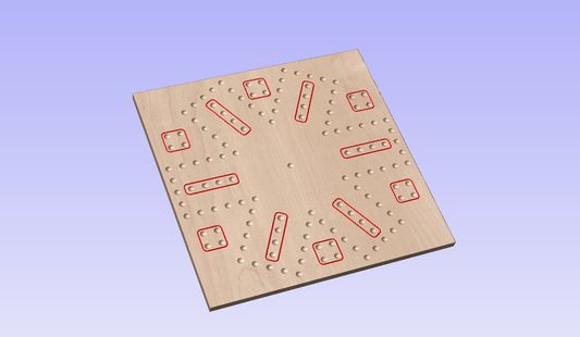 6 player Wahoo | Sorry | Aggravation - Game Board Cut file for CNC | SVG | DXF. Instant Download!