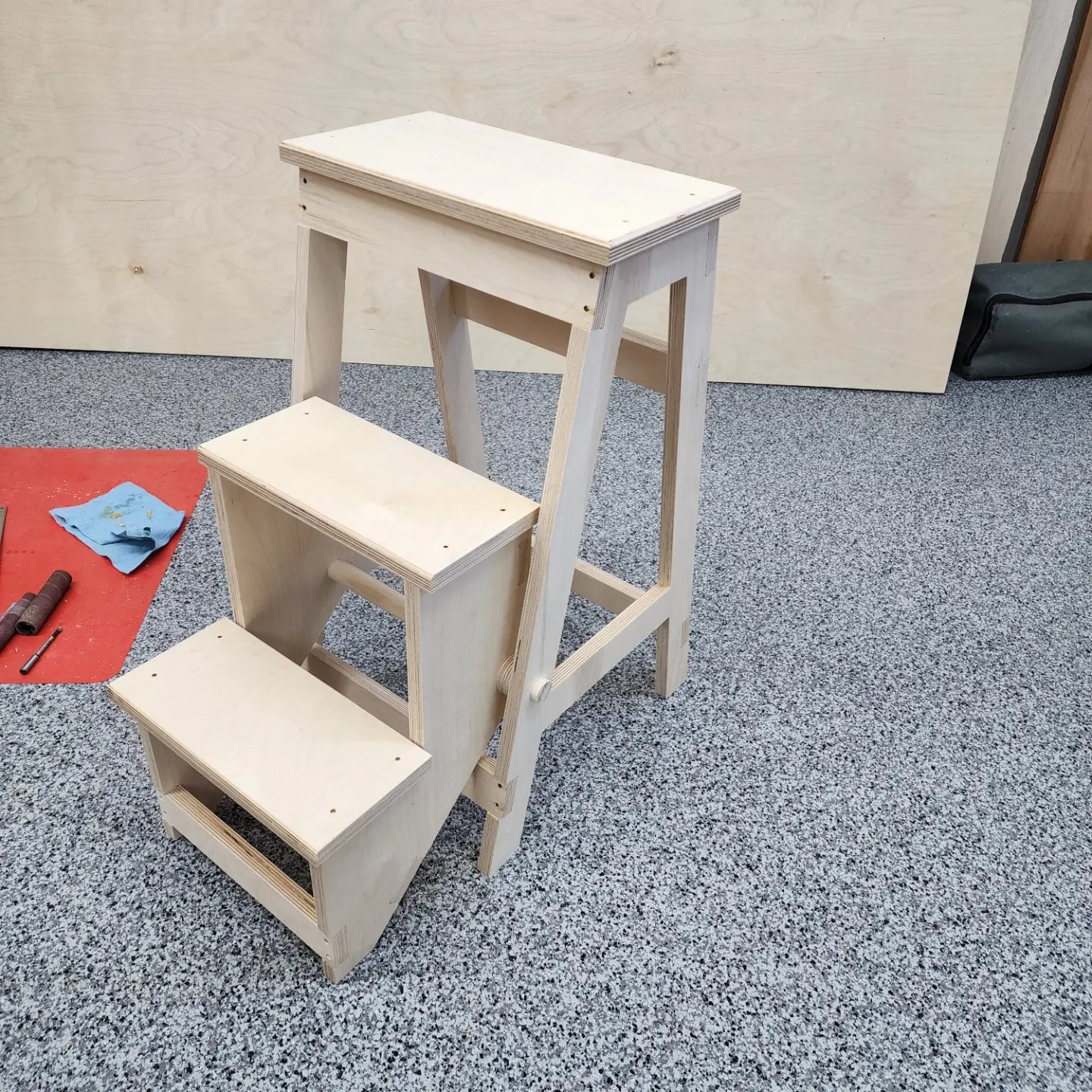 Transforming Step Stool - plywood shop furniture
